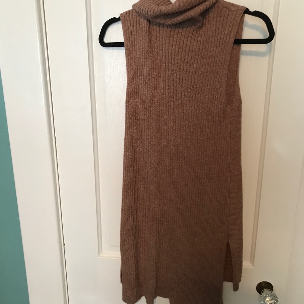 Brown sweater dress
